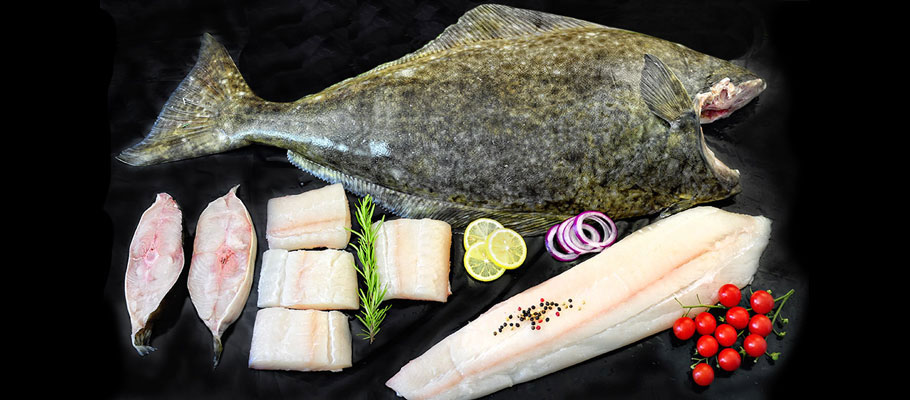 halibut whole, fillets and steaks